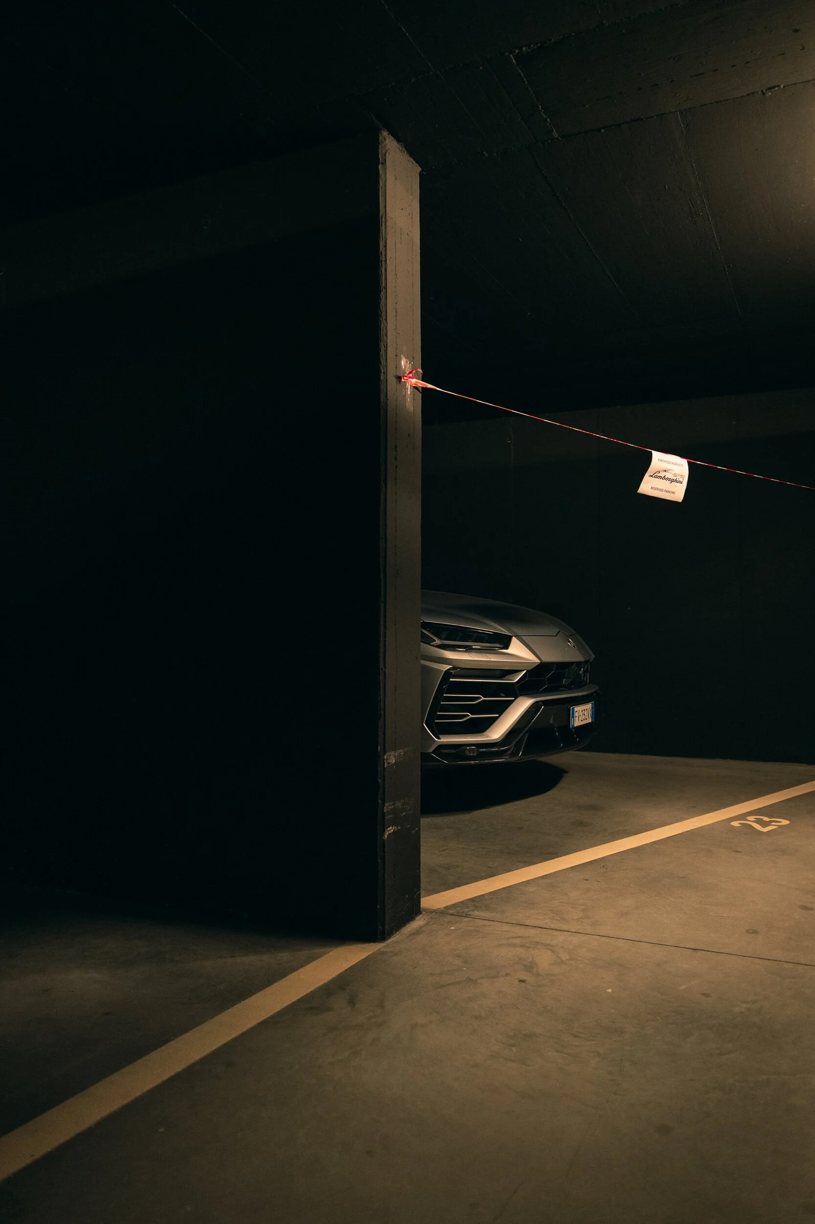 The Bull resting after a hard day of work, Lamborghini Urus..