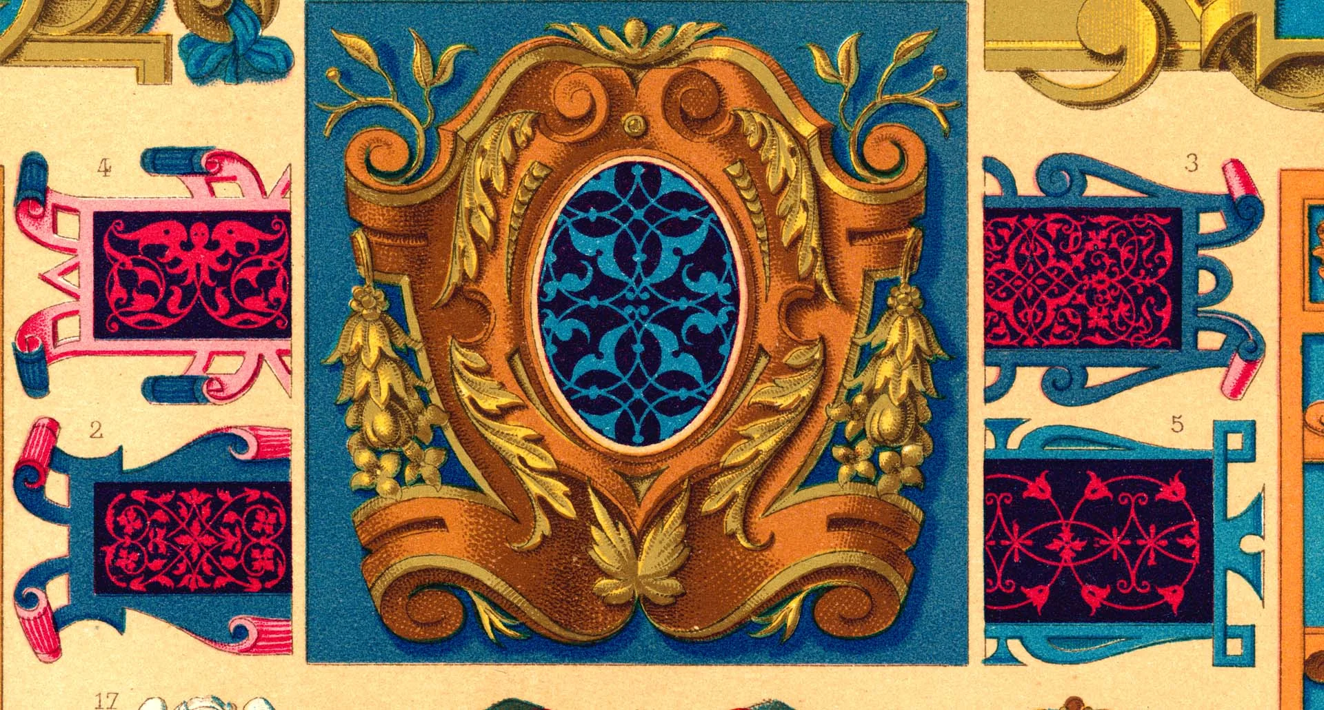 Golden Scroll Oranment