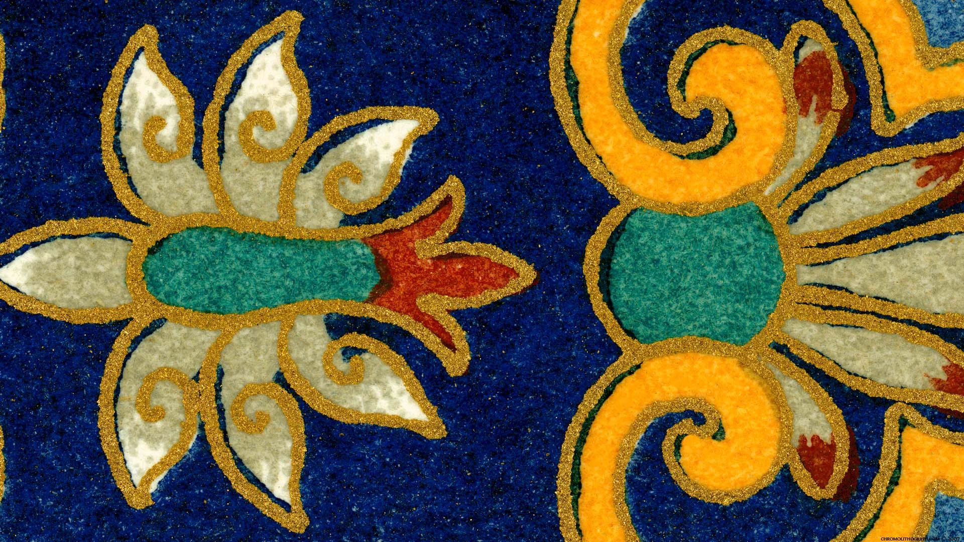 Gold Flower Ornament