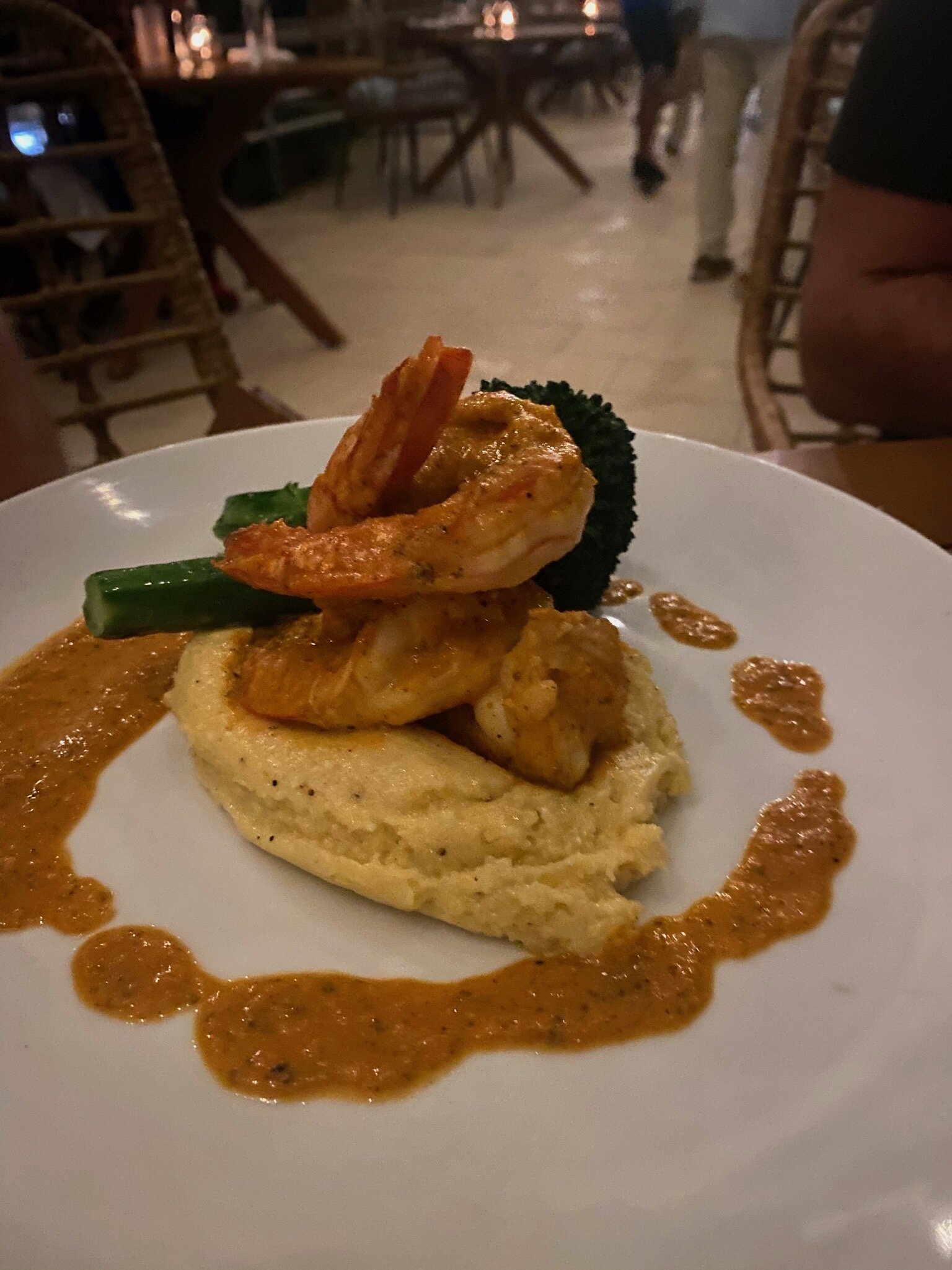 Shrimp and polenta