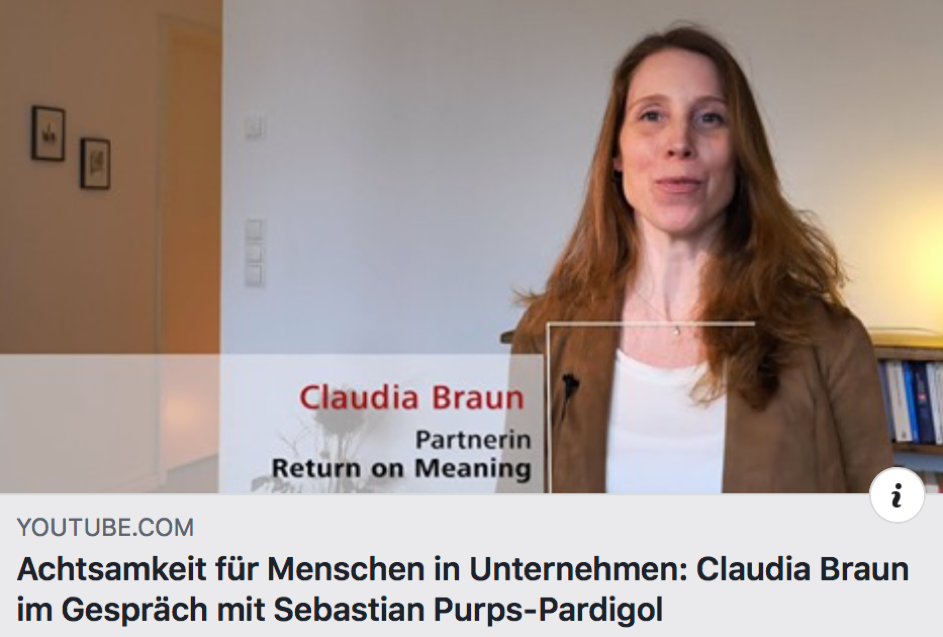 Claudia Braun im Interview mit Sebastian Purps-Pardigol: Achtsamkeit - was, wozu und wie