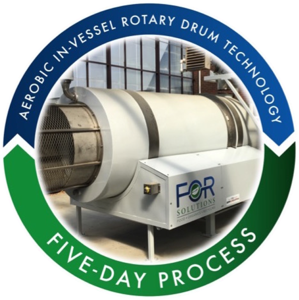 The aerobic in-vessel rotary drum is where the patented accelerated food composting process occurs. Fabricated with a stainless steel interior; the aesthetically pleasing digester is biologically and energy efficient, will not attract pests, requires very little maintenance, and is virtually odorless. It does not require any bacteria inoculants or enzymes, water, or heat. 