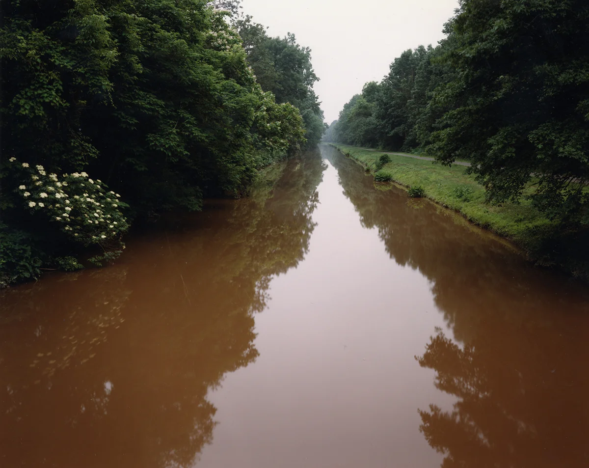 Drinking water flowing toward northern New Jersey via the Delaware and Raritan feeder canal, Titusville, New Jersey, 1996