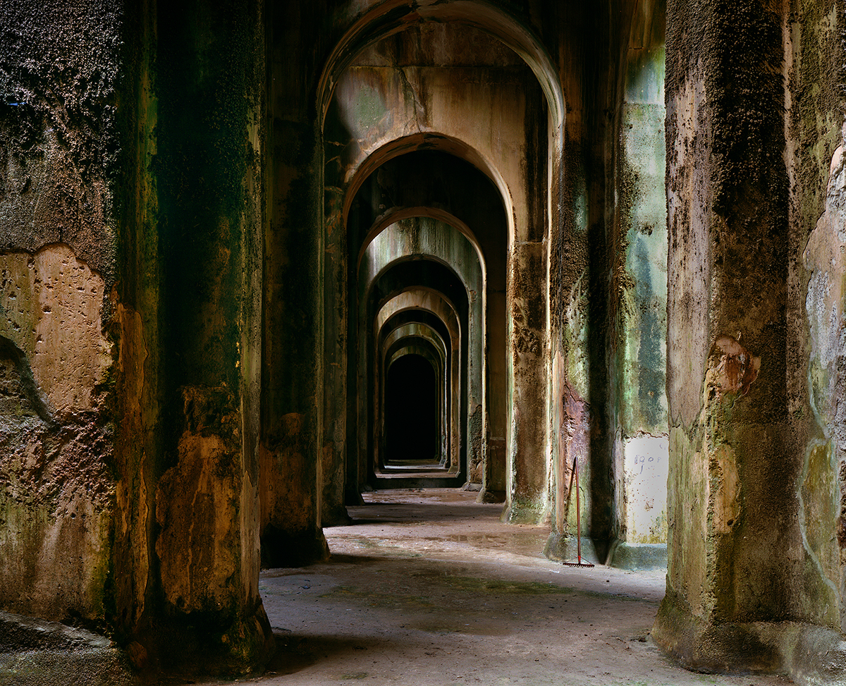  Piscina Mirabile, underground reservoir which supplied the Roman fleet at Misena, Bacoli, Italy, 1994 