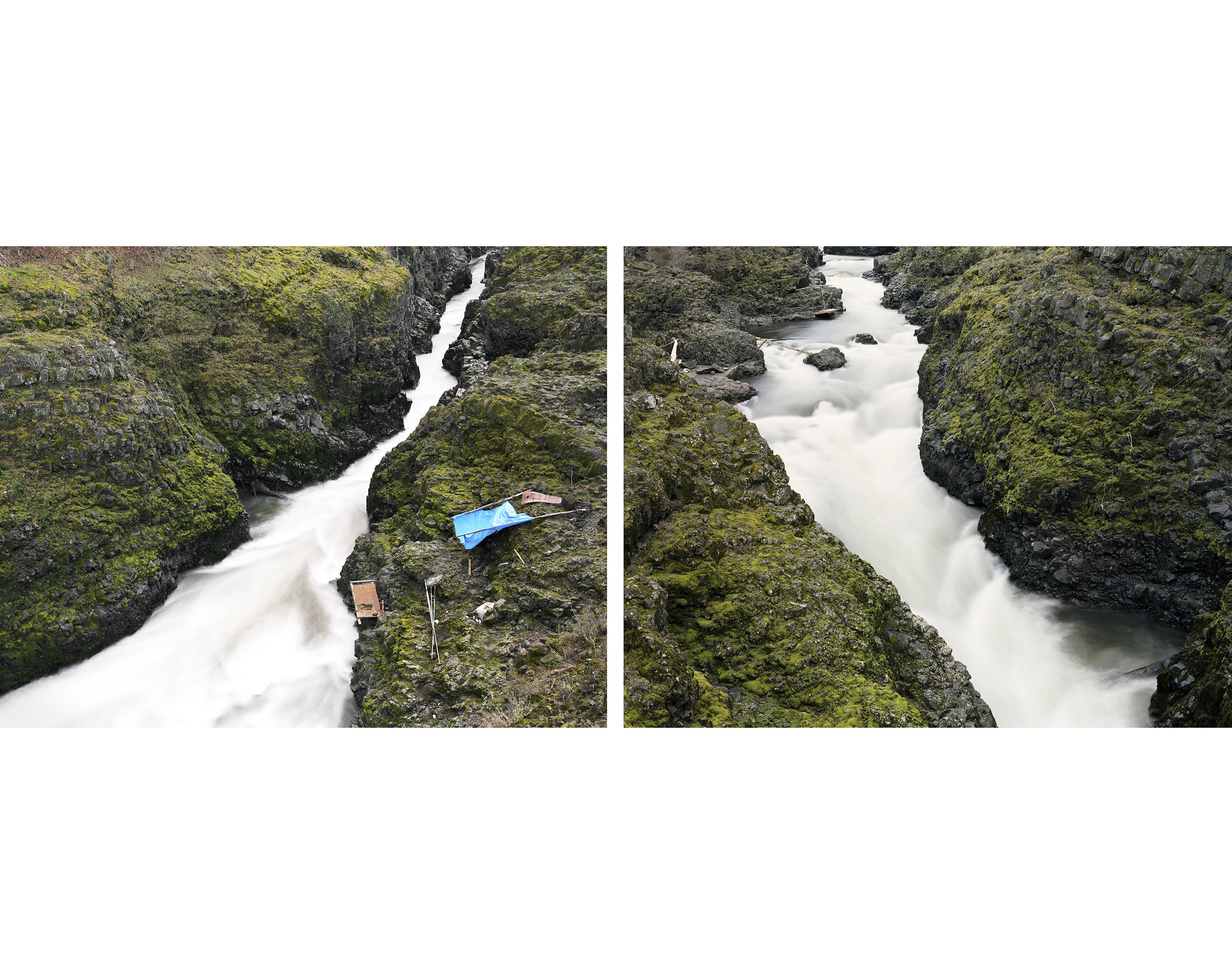 Platforms for Net Fishing for Chinook Salmon Used by Native Americans, Klickitat River, Washington, 2015.jpg