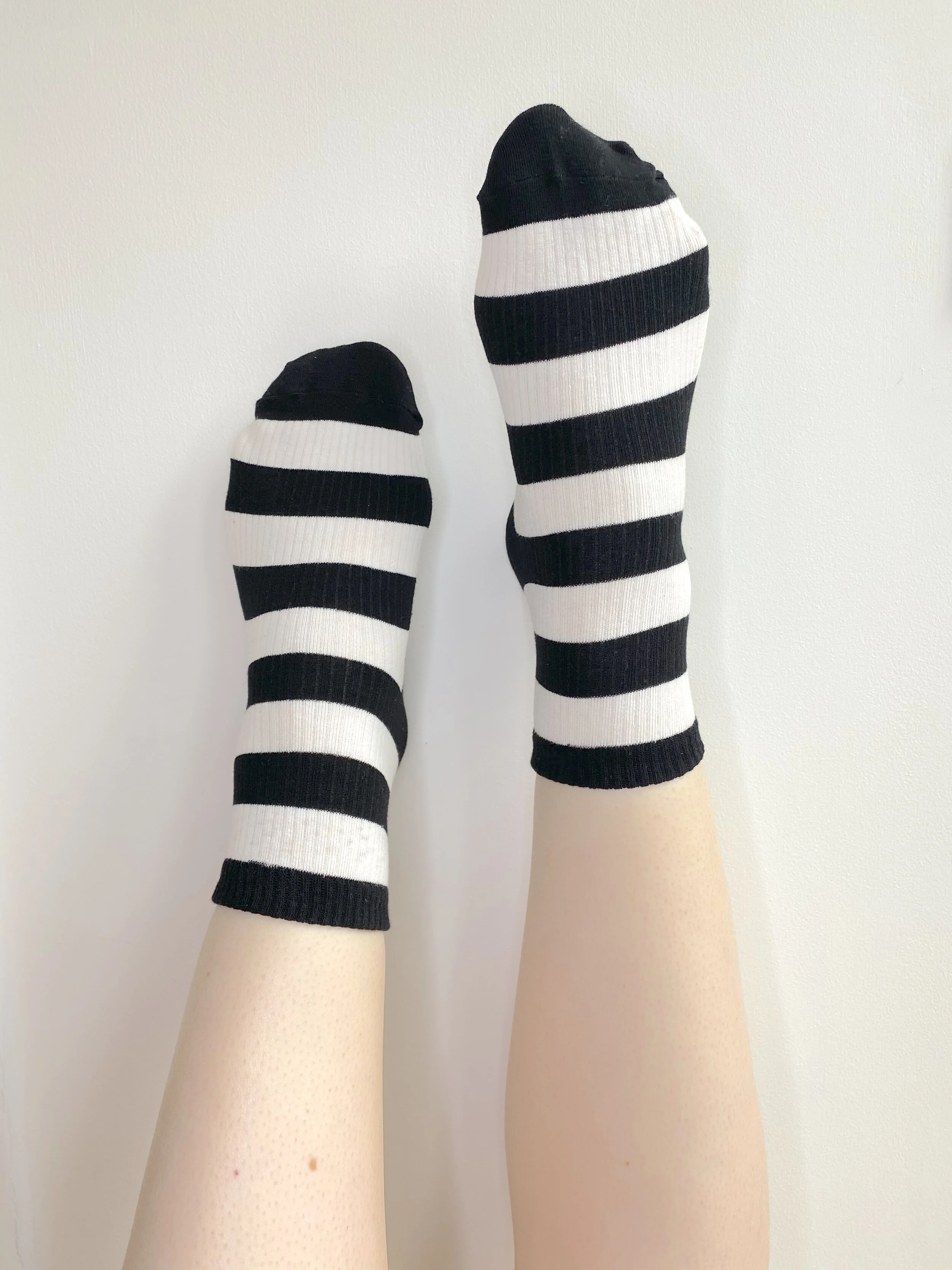 Striped Casual Cotton Socks | Black