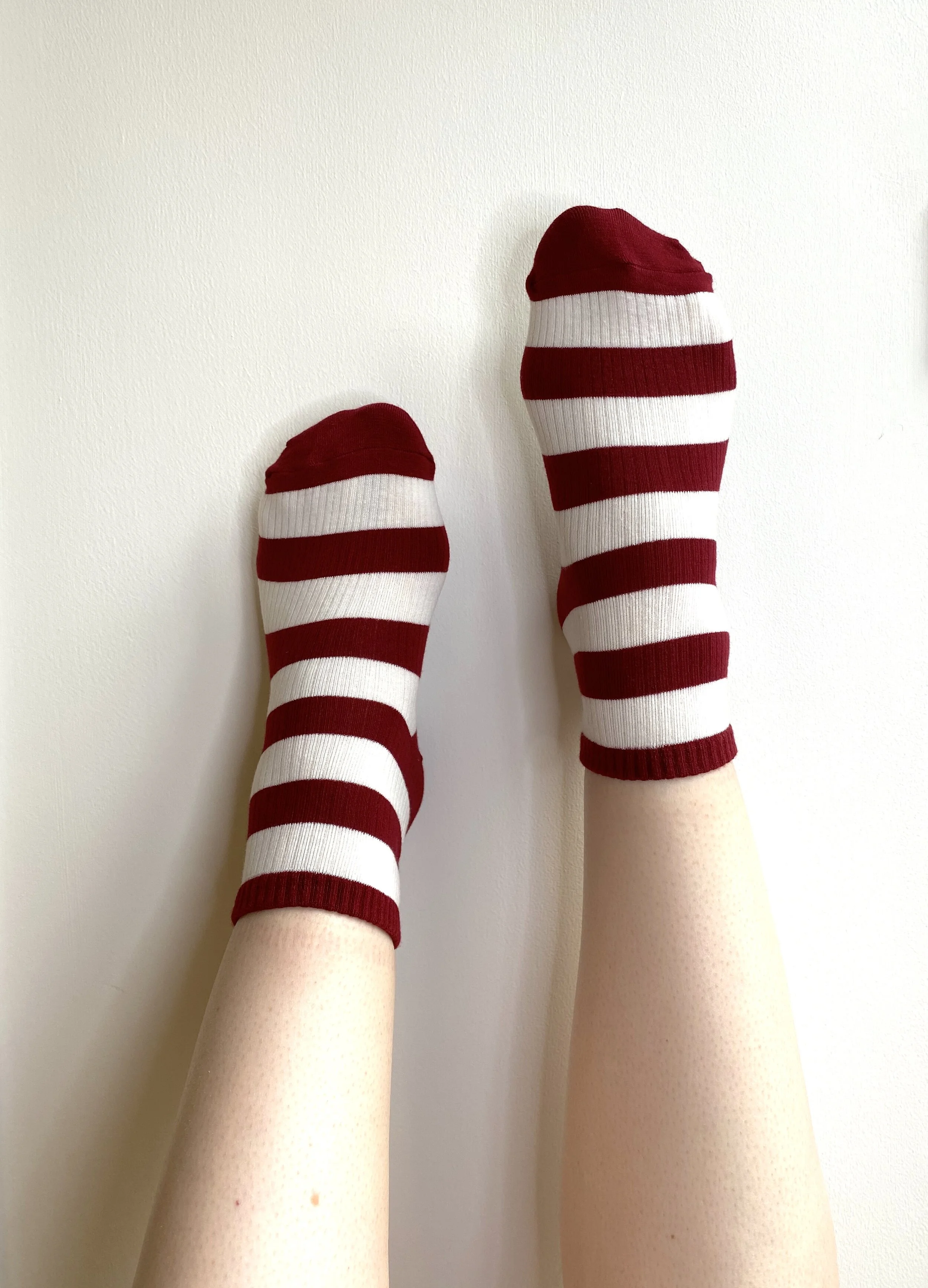 Striped Casual Cotton Socks | Mulberry | *Sold Out*