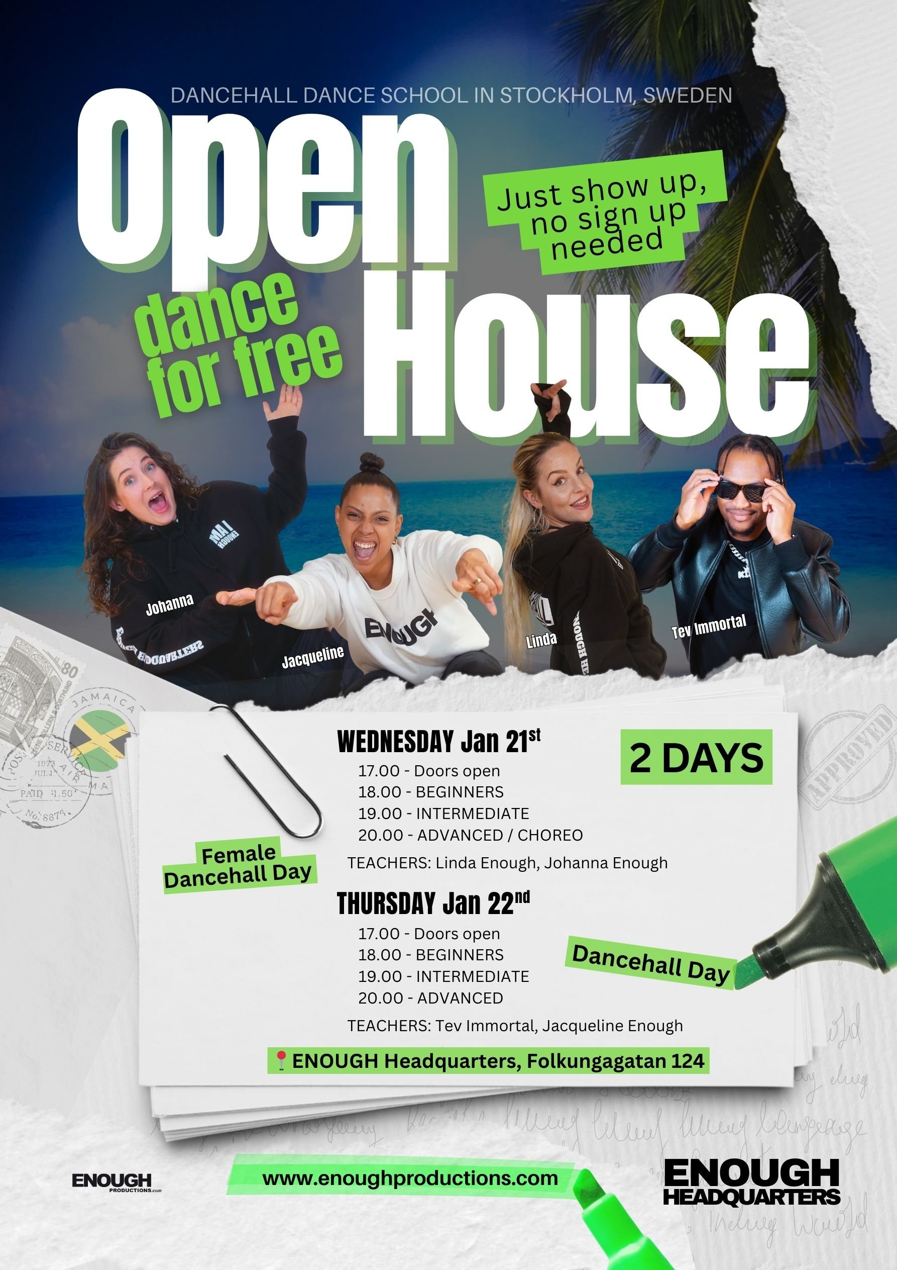 FREE OPEN HOUSE 21-22 of January