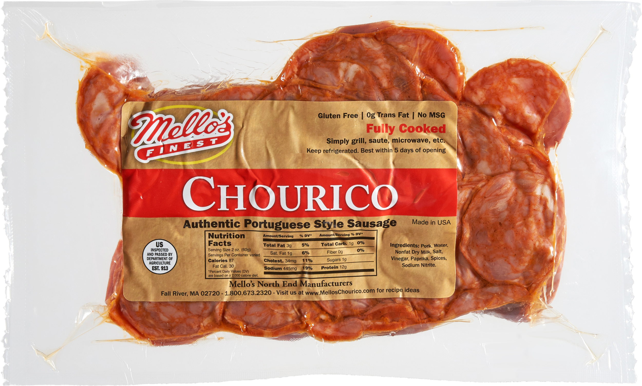 Chourico Slices