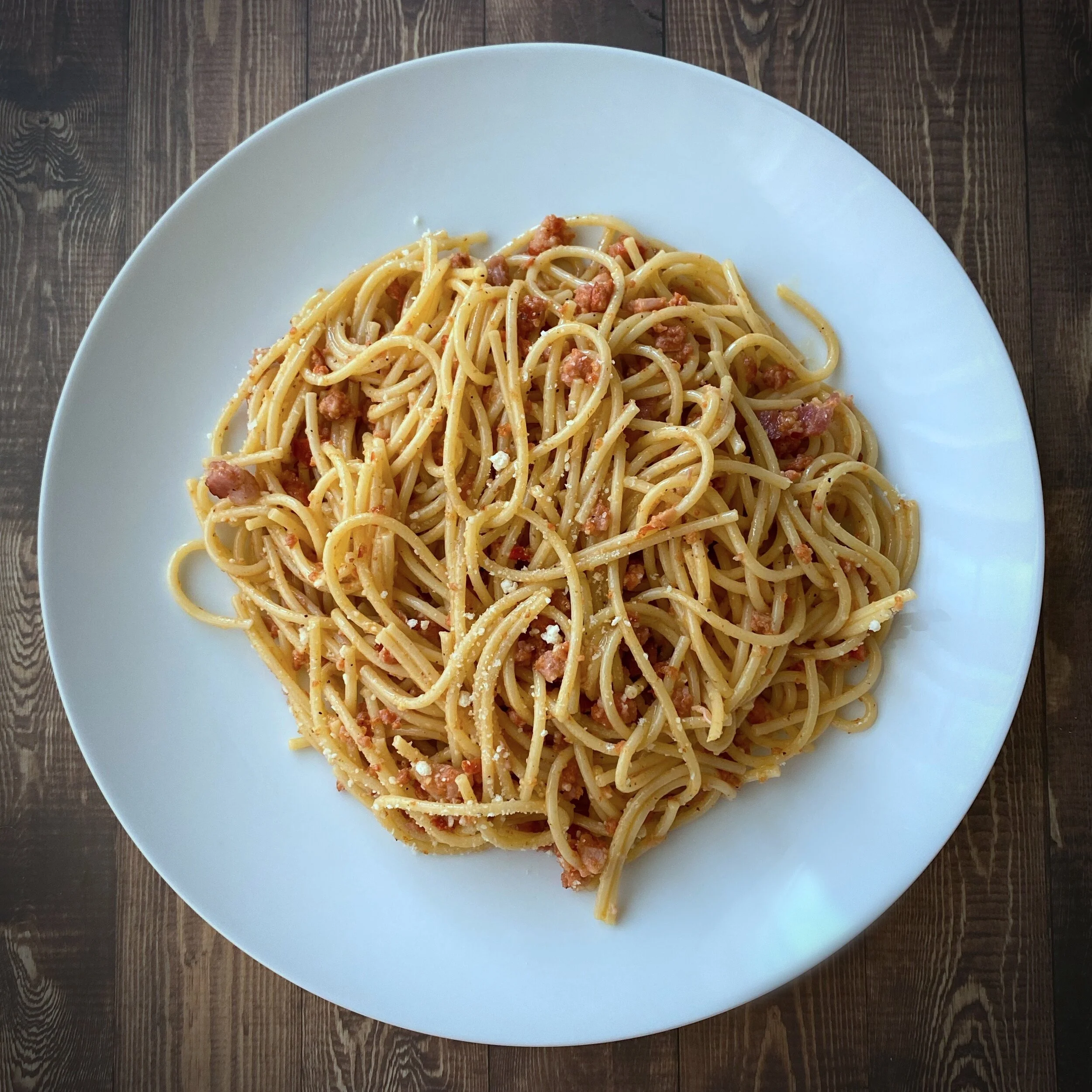 Carbonara with Chourico