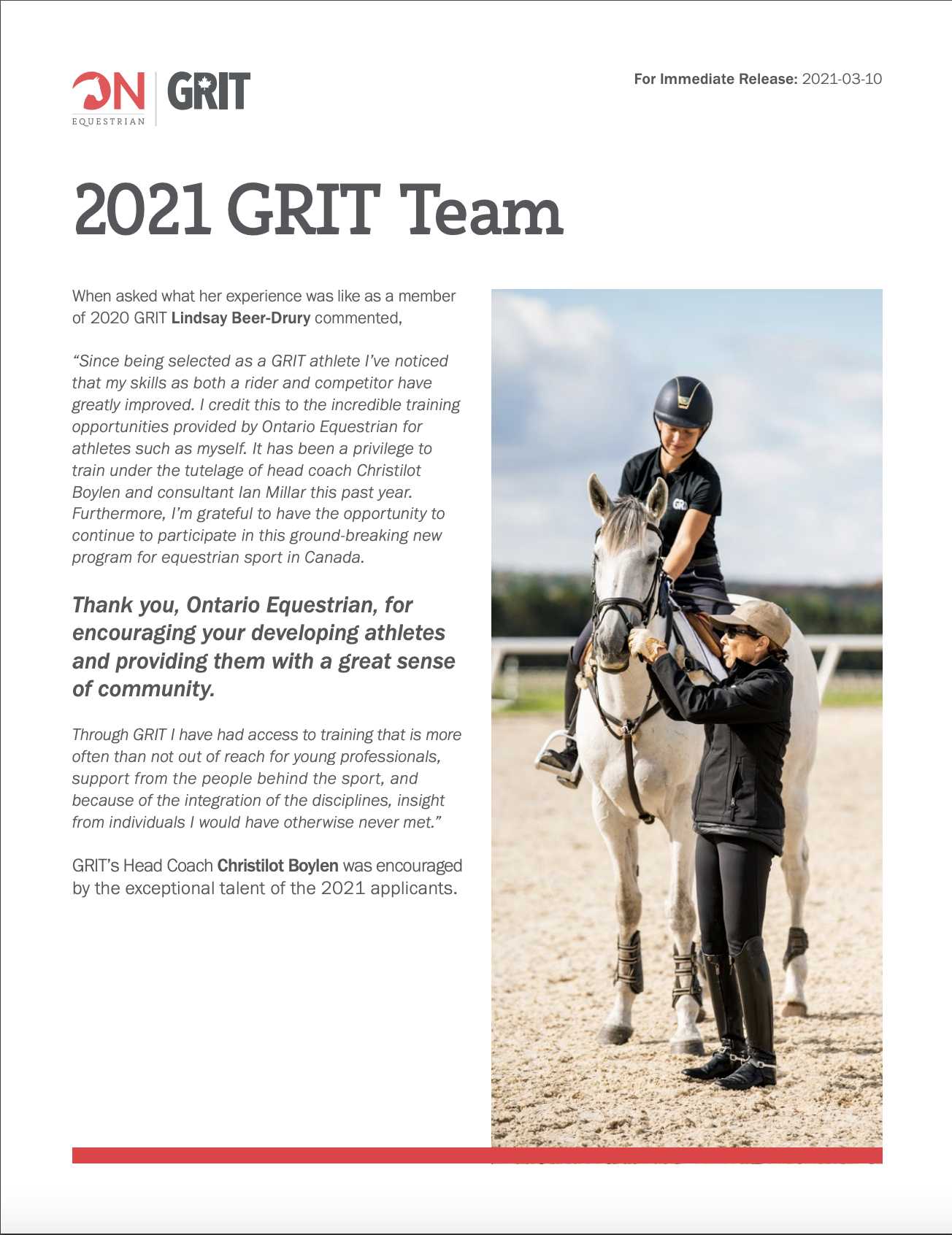 GRIT Press Release 2021