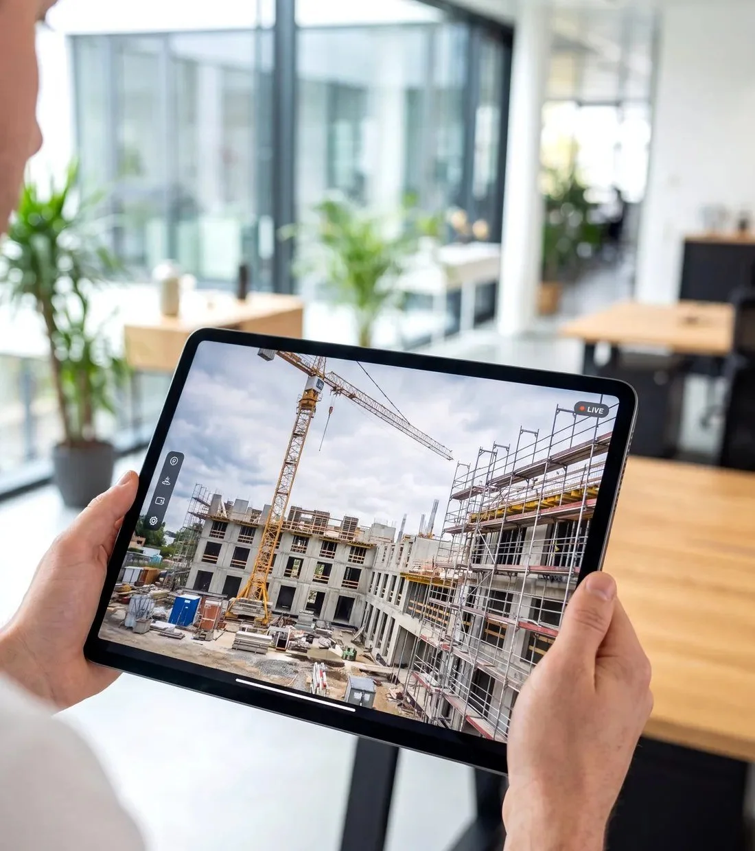 Baustellendokumentation im Browser – Live-Bild und Zeitraffer auf dem Tablet