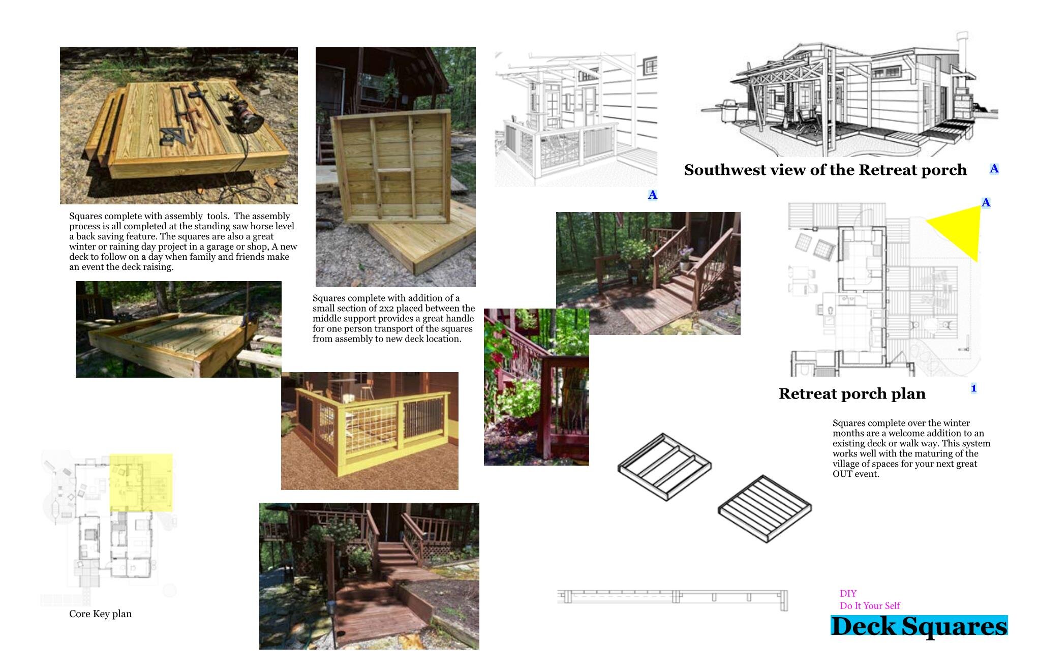 DIY Deck squares modular system 