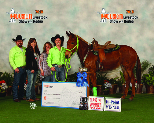 It Hawks Two with her awards from the Houston Livestock and Rodeo