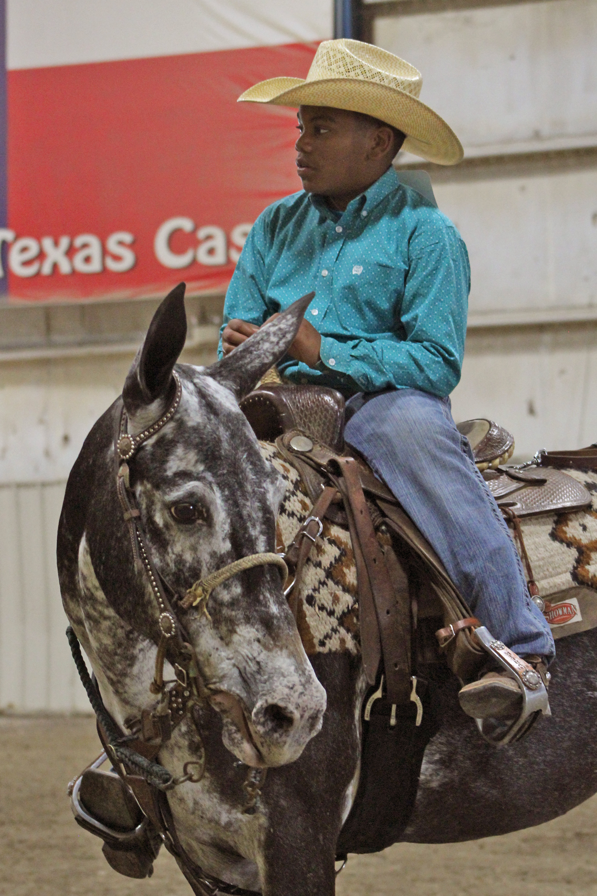 Thomas Arnold and Clara May won NASMA National Champion Youth Pole Bending (with a faster time then the adult class winner). This pair also won the NASMA National Champion Youth Barrels class