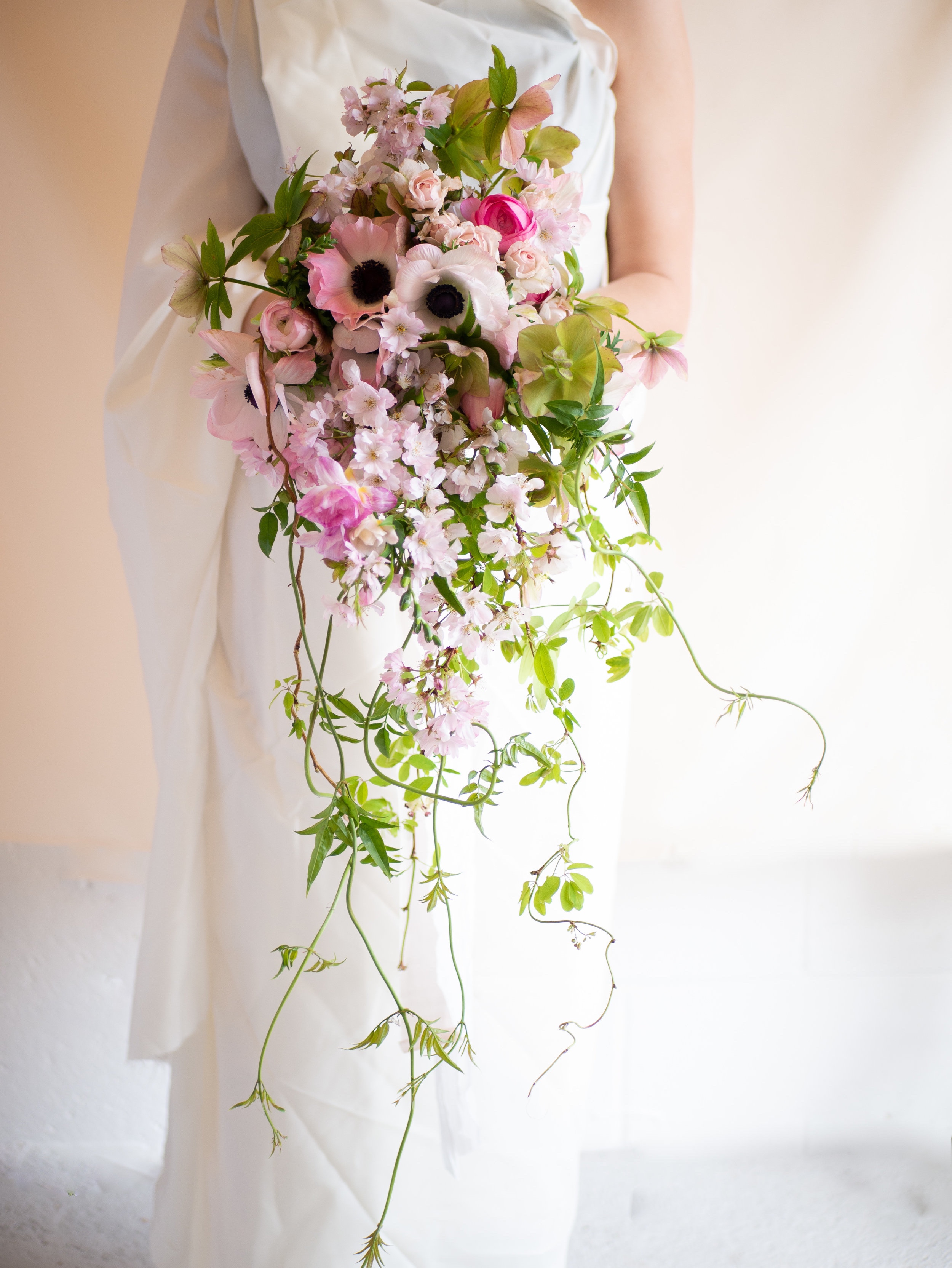 Pink Cascading Bouquet