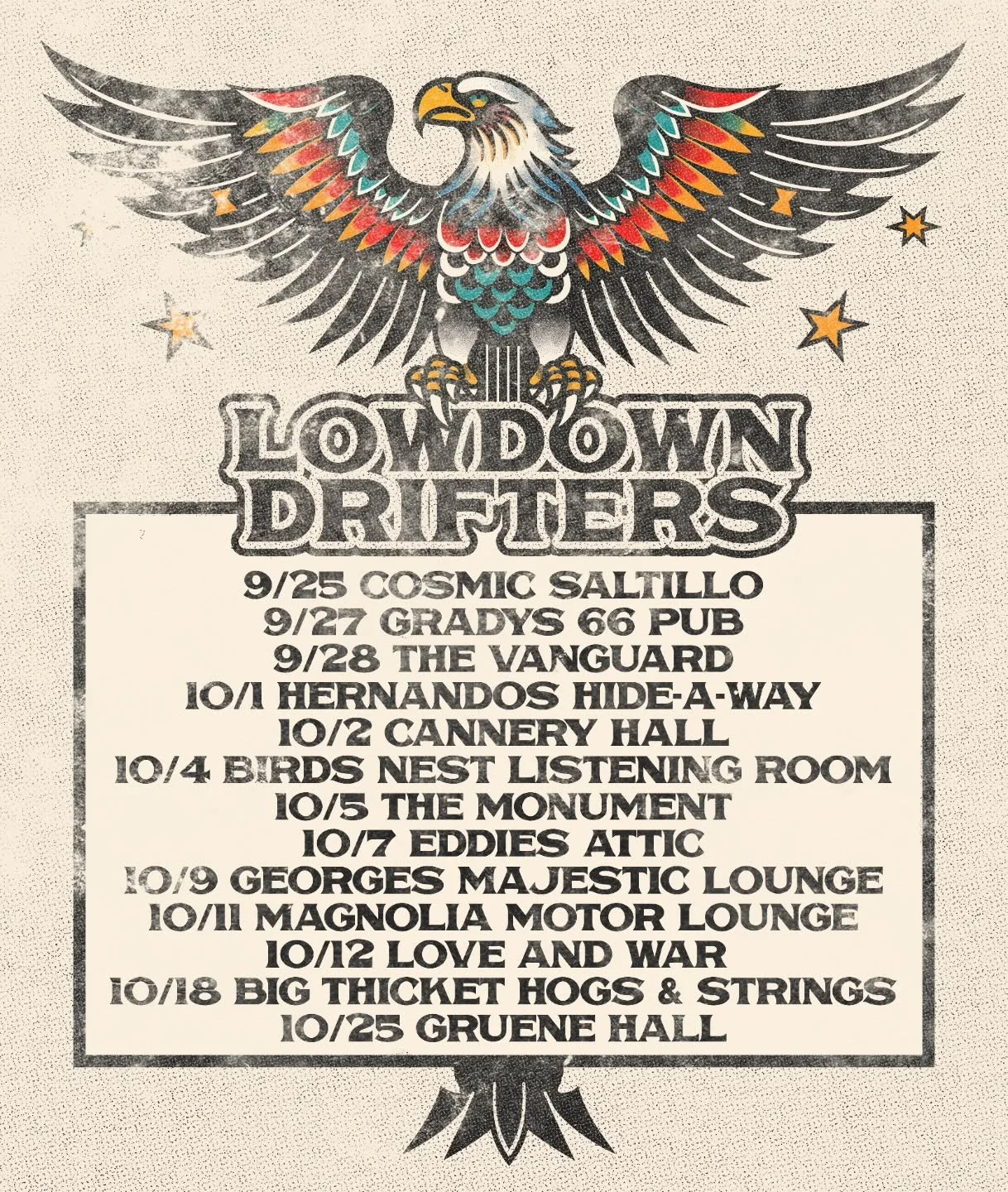 @thelowdowndrifters headed to a town near you this fall!