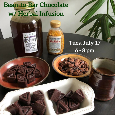 Join us for Chocolate Making: From Bean to Bar with Herbal Infusion on Tues, July 17