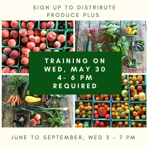 Sign up to distribute Produce Plus at our Wednesday Farm Market!