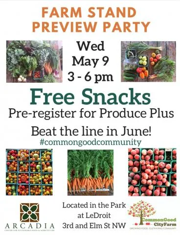 Join us for our Farm Stand Preview Party on Wed, May 9!