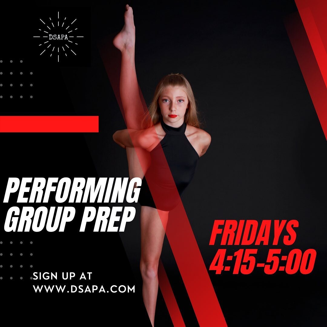 If you are new to our studio or new to competitive dance in general, please join our Performing Group Prep Class.  We will help you prepare for our team auditions. Best for beginning &amp; intermediate dancers. Class begins on Friday, May 13th. Regis