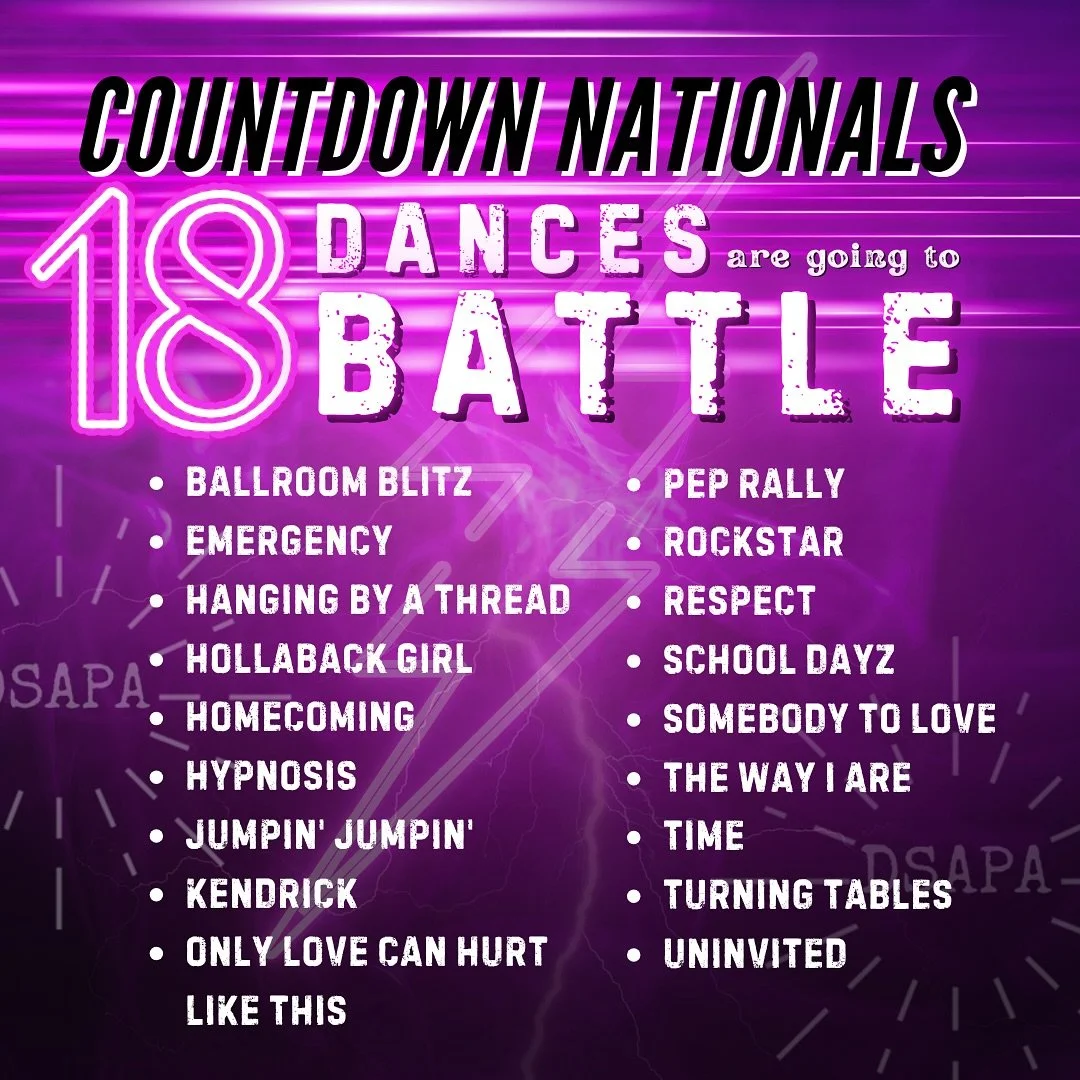 Let&rsquo;s go DSAPA!!!!!!! 
🩷🖤🩷🖤🩷

Countdown Nationals 2025