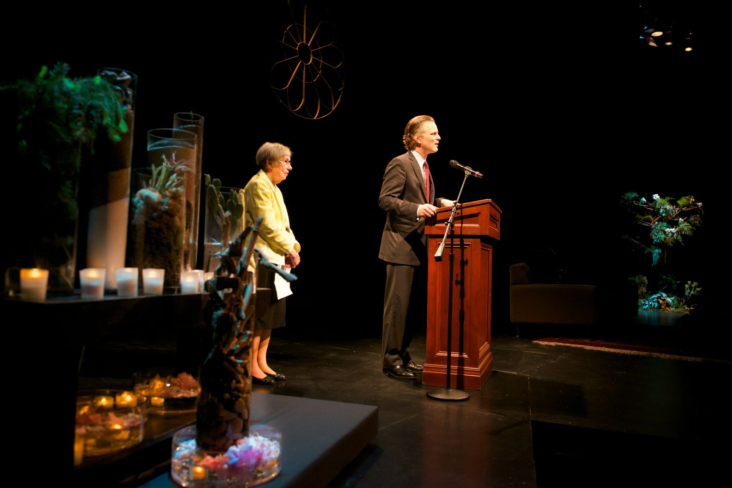 "Earth Altar" and "Tree of Life" by Stephanie Lindsay; Photo: John Nation; Festival of Faiths 2014 "Sacred Earth, Sacred Self" by Center for Interfaith Relations.