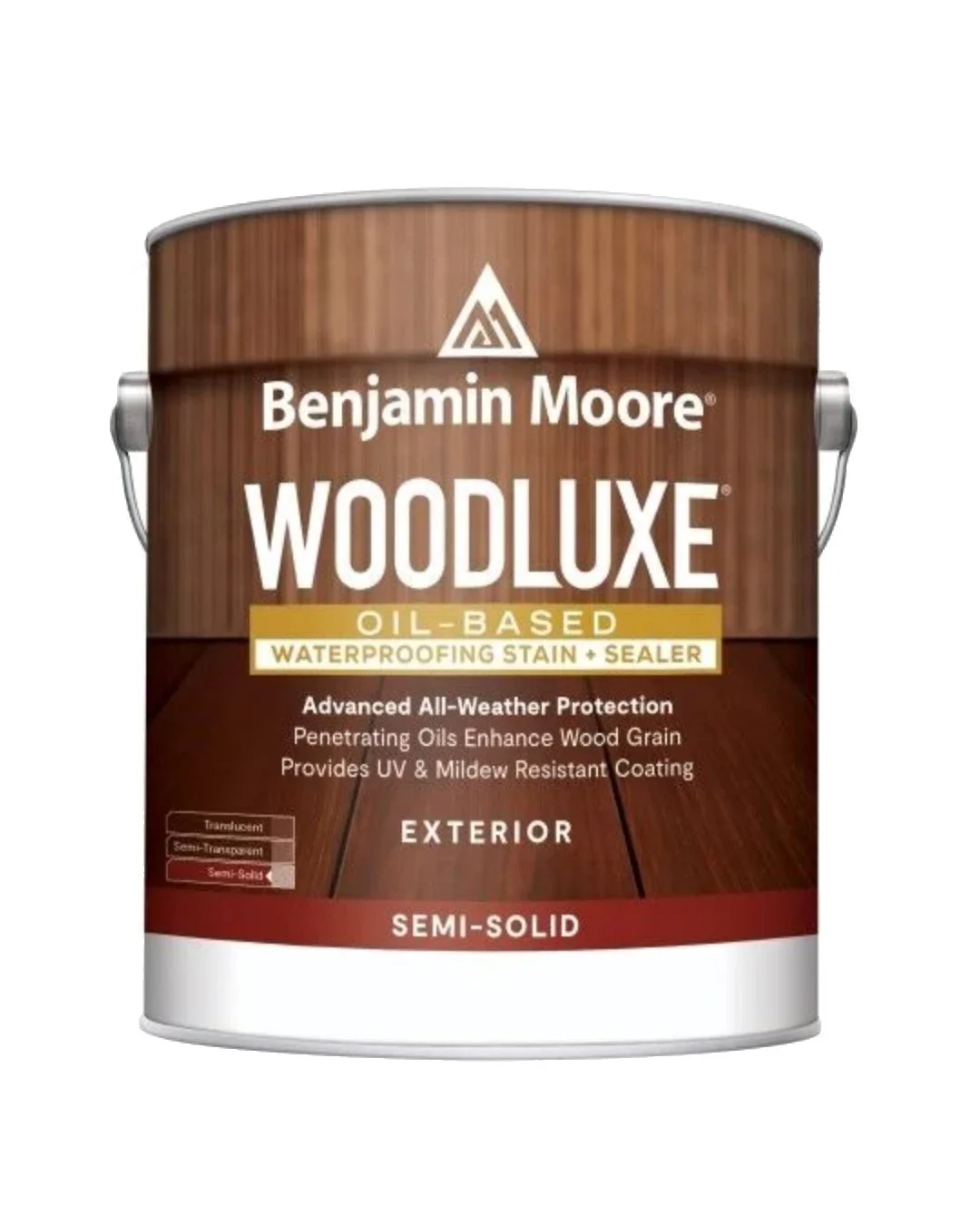 Benjamin Moore Woodluxe exterior stain for decks and wood surfaces