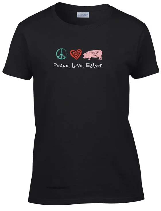 Peace Love Esther Ladies  (Crew Neck)