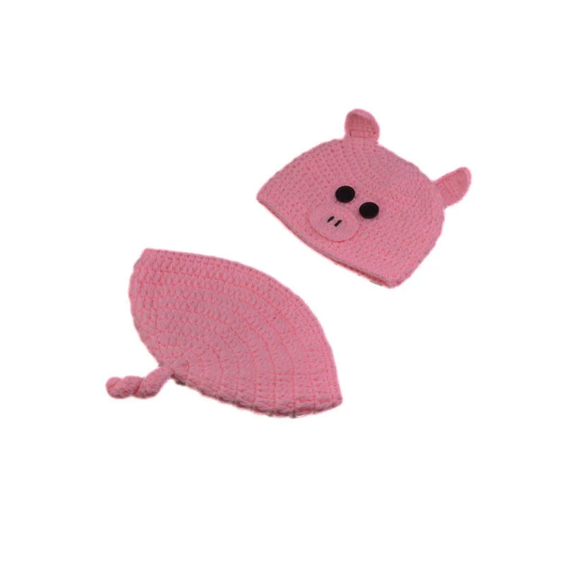 pink pig crochet hat and bum set baby .jpg