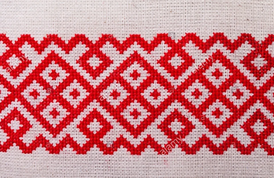 An example of the weaving pattern that inspired my quilting design.