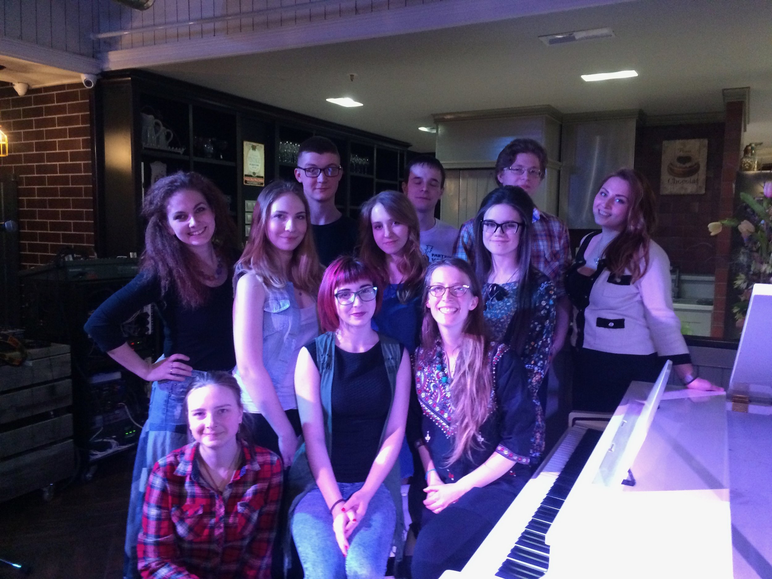 Students from the Arkhangelsk College of Music, who performed several traditional Appalachian folk songs with me at a local venue.