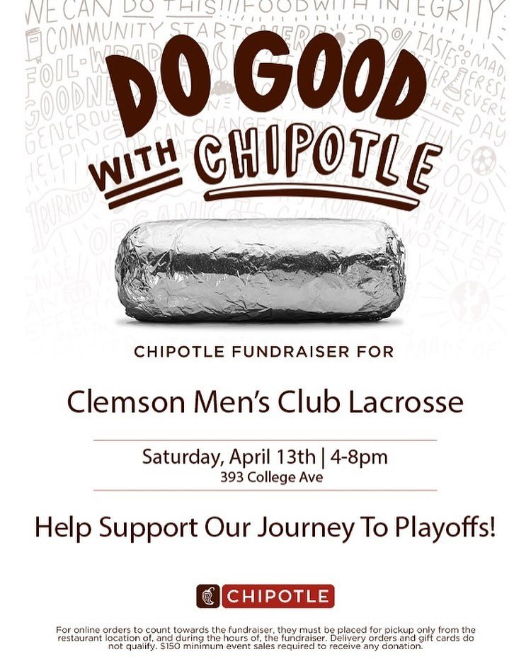Make sure to mention us when you place your order today!Help support our travel to Virginia for our playoff qualifier game!