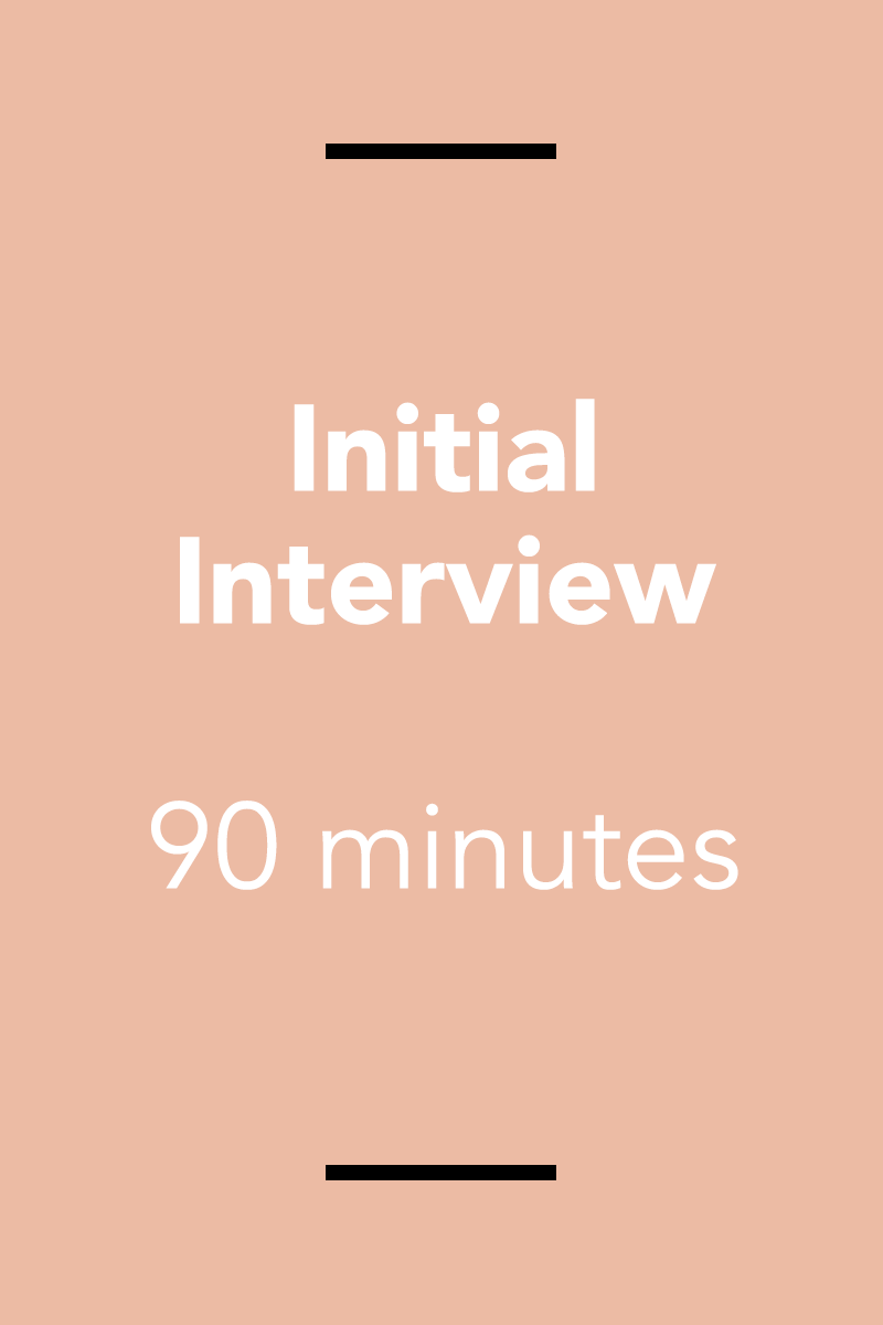 Initial Interview: 90 minutes