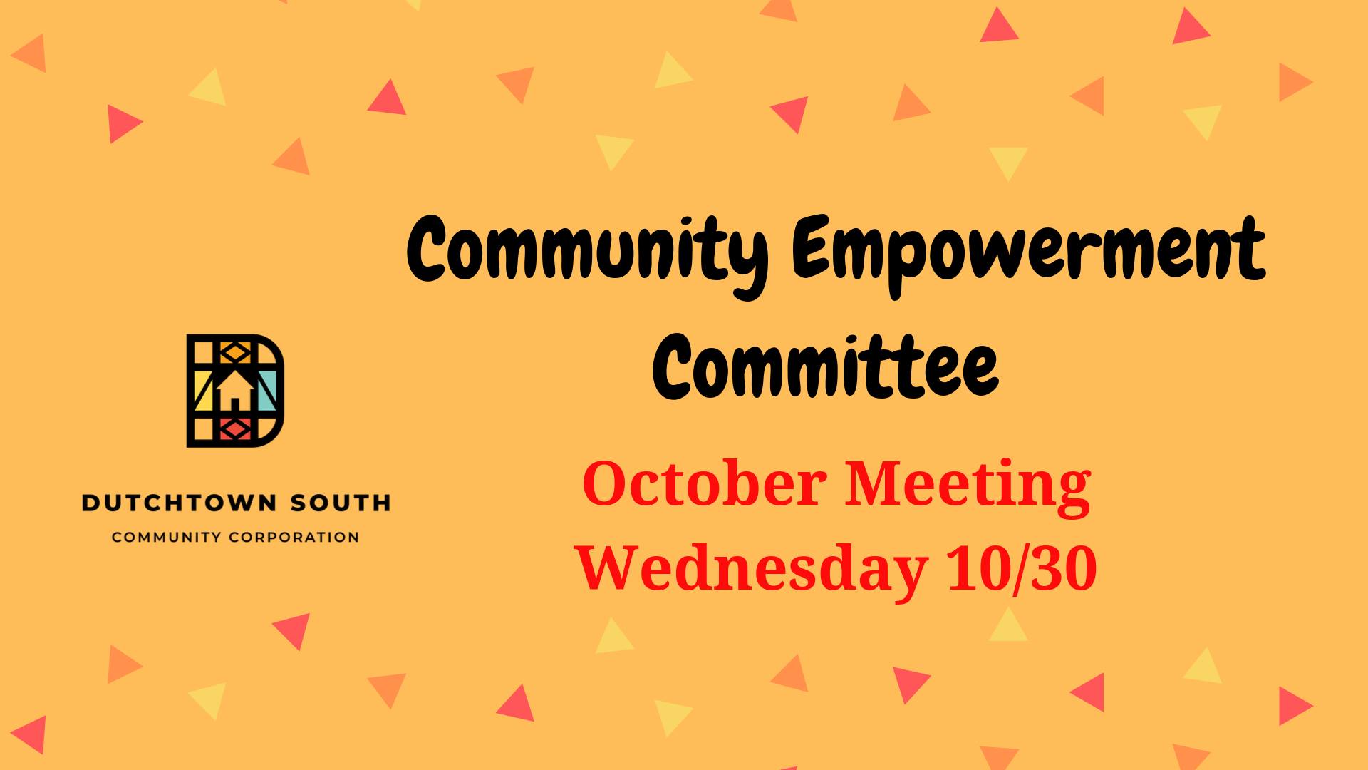 DSCC Community Empowerment Committee October Meeting