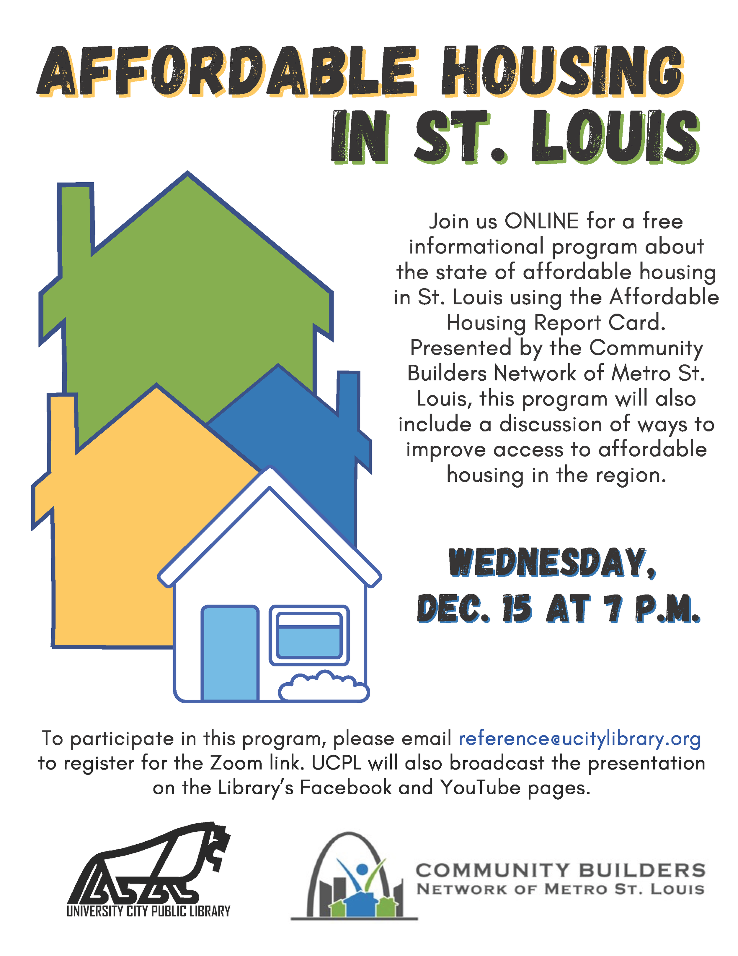 Affordable Housing in St. Louis - University City Public Library (virtual session)