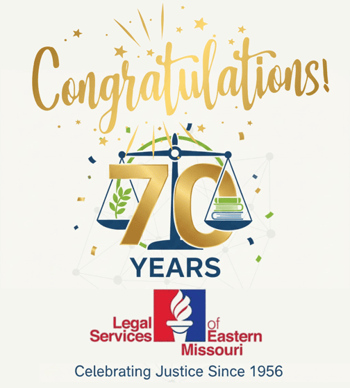 Congratulations to Legal Services of Eastern Missouri on 70 years of advancing justice and opportunity for the people of St. Louis!