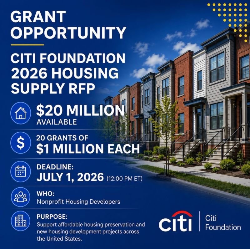 Citi Foundation 2026 Housing Supply RFP