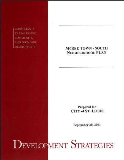 McRee Town South Neighborhood Plan (2001)