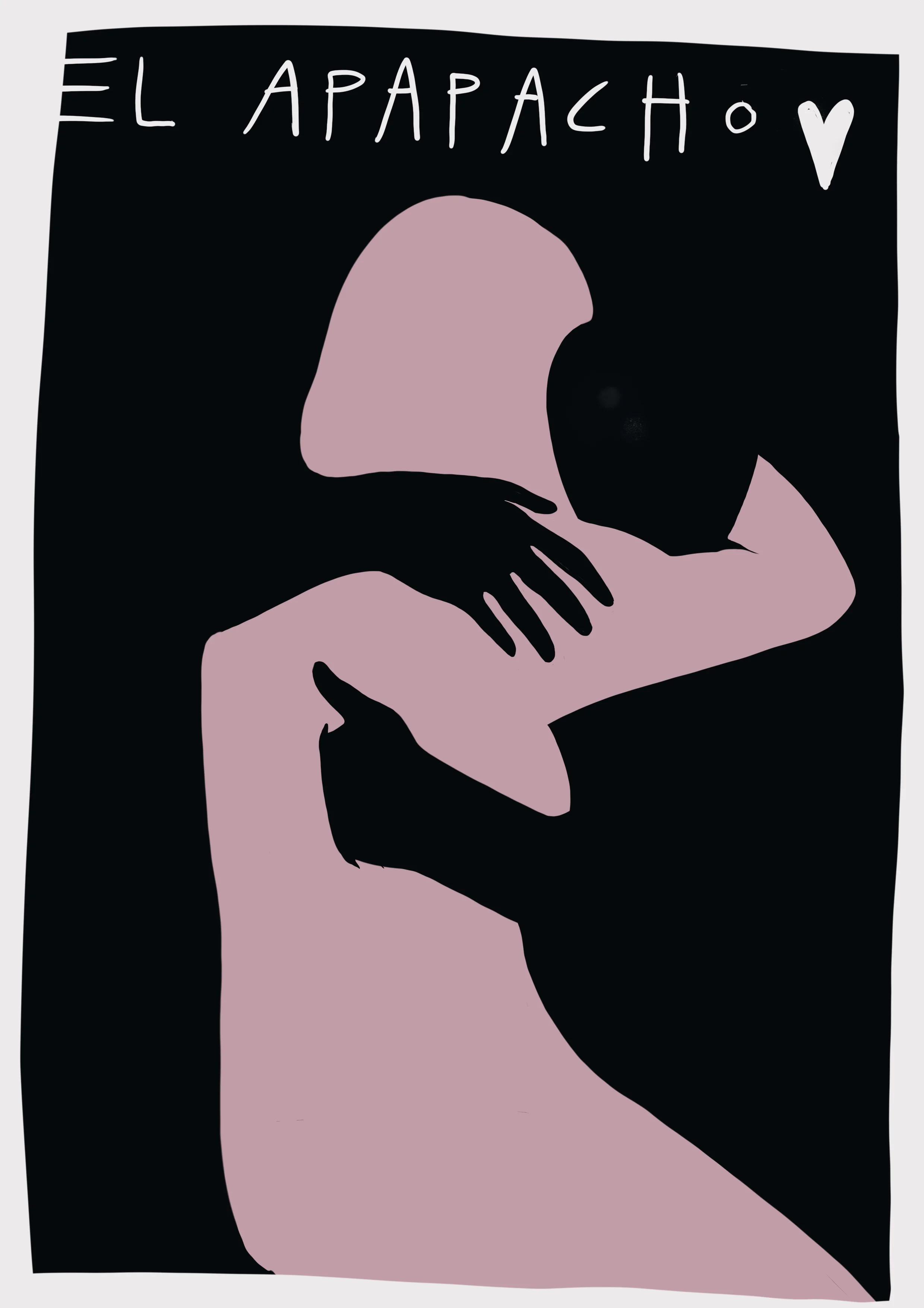 Artwork by Renata Martínez illustrating the meaning of apapacho for cafe El Apapacho .