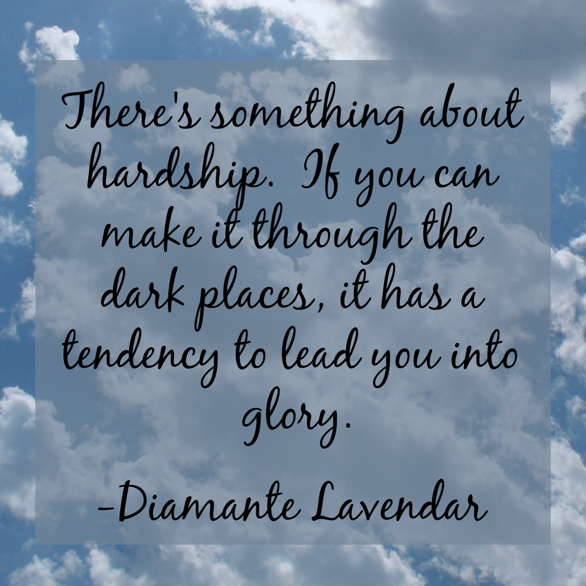 The Value Of Hardship — Diamante Lavendar