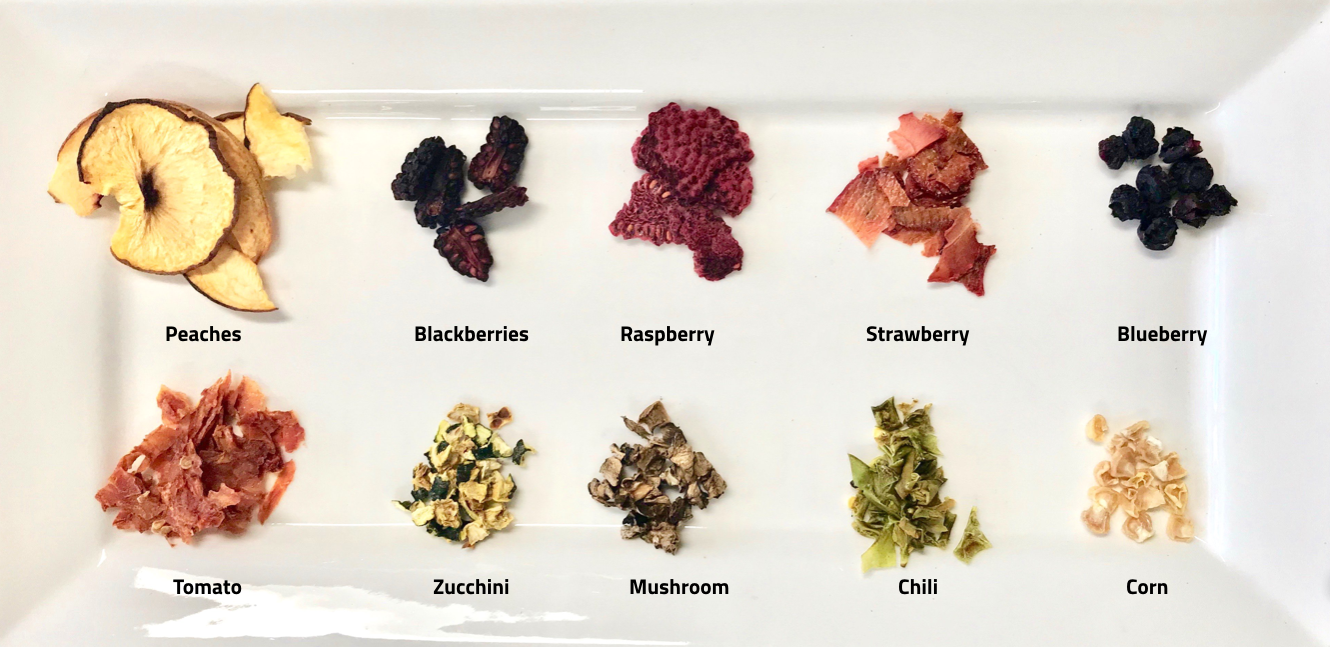 Some ingredient examples of the SAUNA Process - bursting with color, flavor and micronutrients.