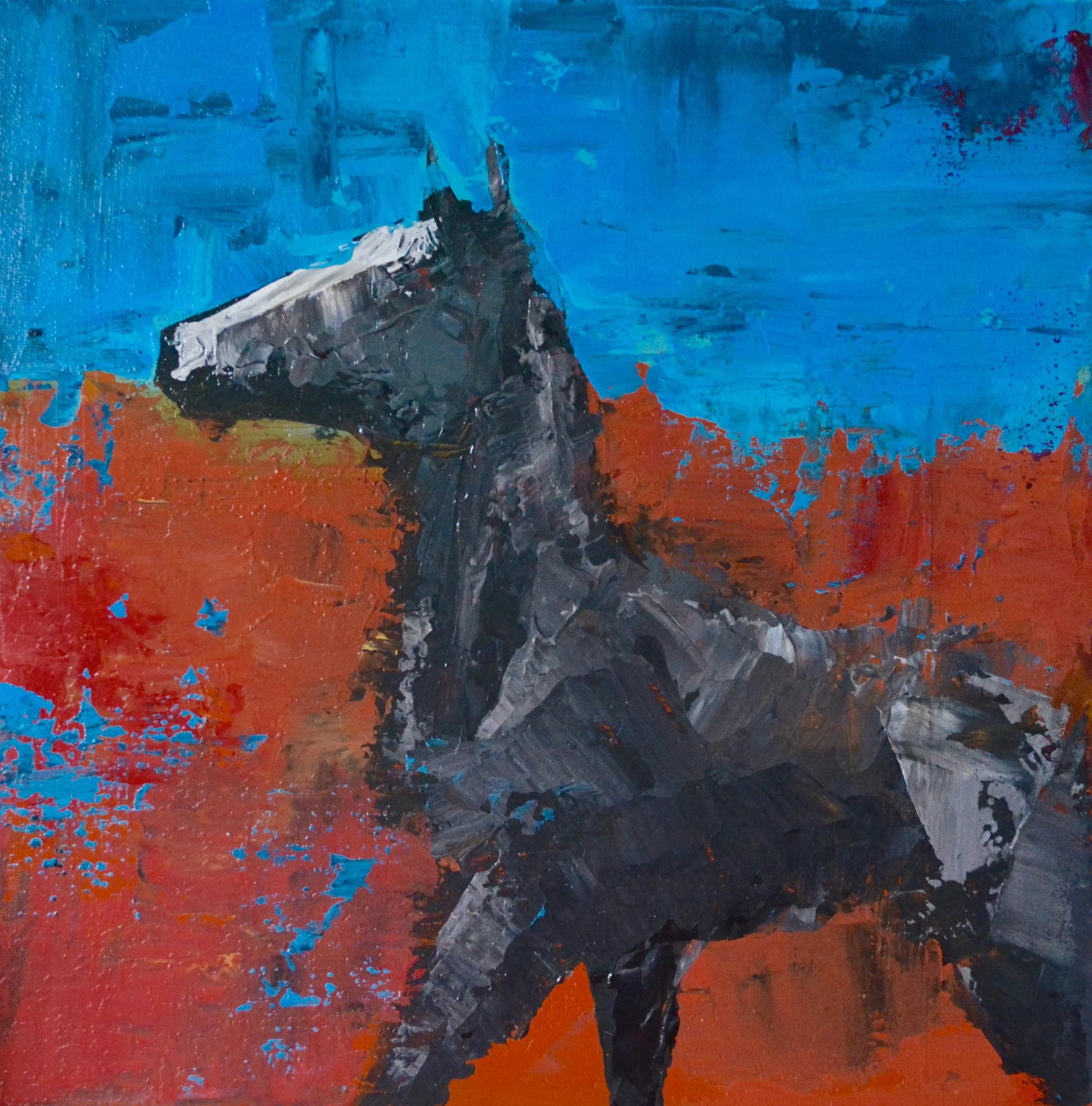 abstract horse painting