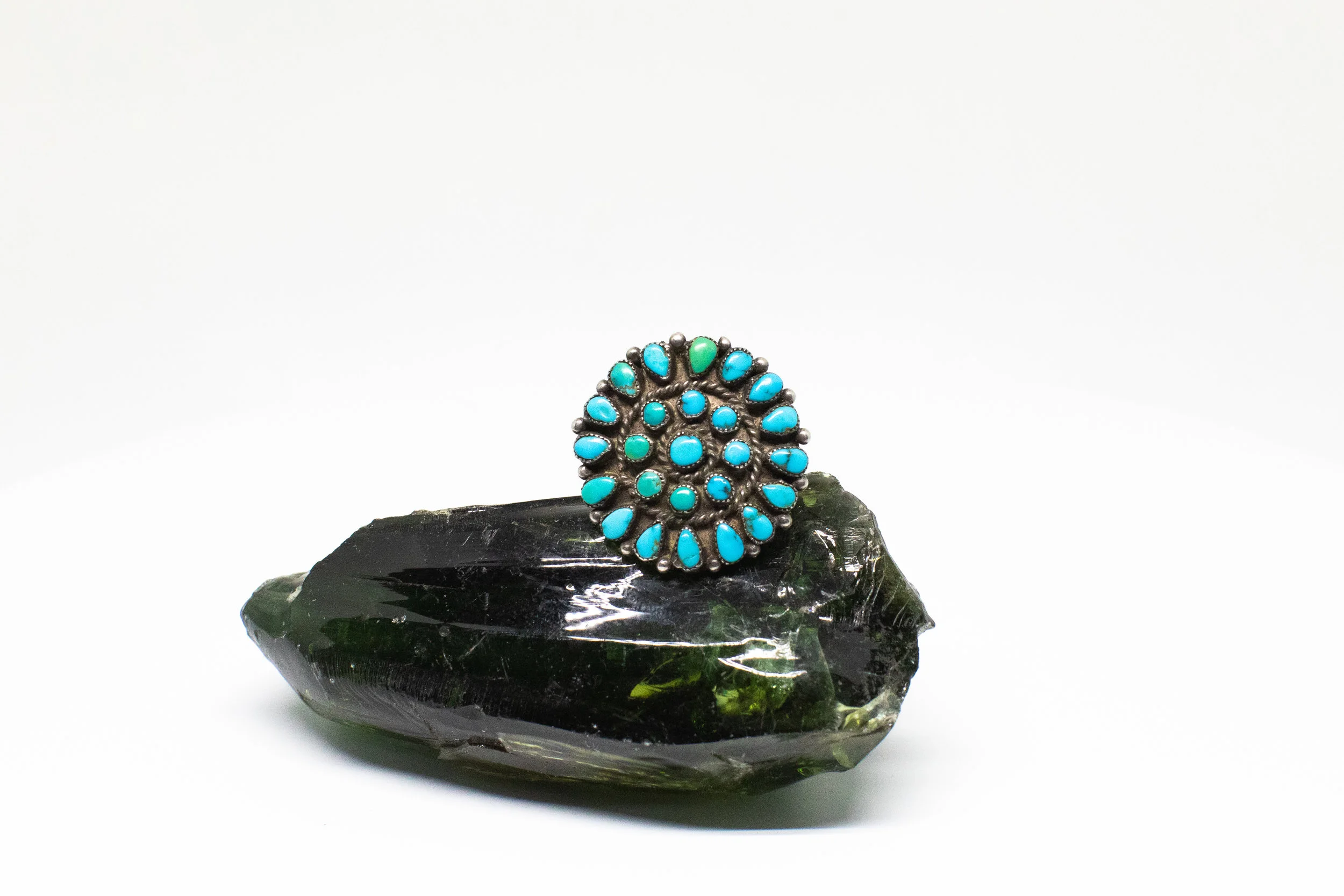 Teardrop and Snake-eye Shield Ring 