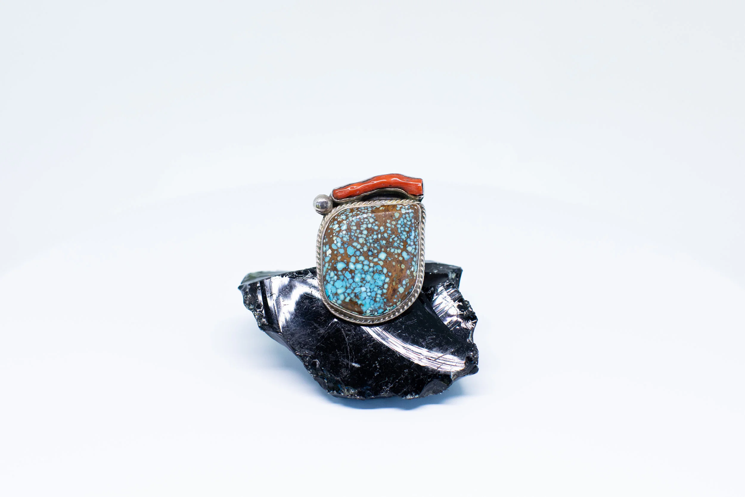 No. 8 Coral Shield Ring