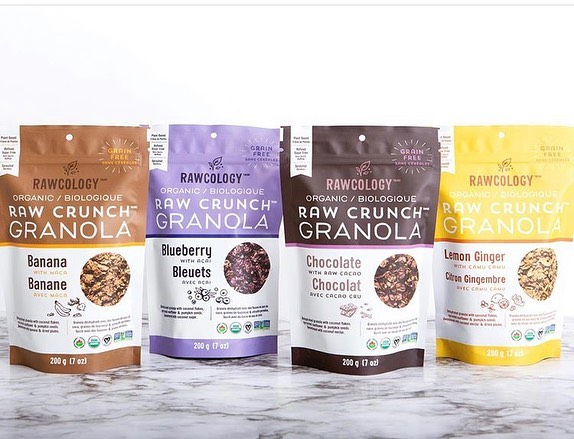 Nothing brings me greater joy than seeing my clients succeed! I walked into Vita Health on Osborne and saw Rawcology&rsquo;s complete lineup of grain-free granola and my heart exploded. 
I worked with Rawcology from the beginning on this granola proj