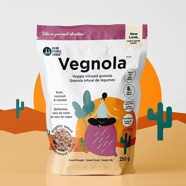 Fresh look for spring.
⠀⠀⠀⠀⠀⠀⠀⠀⠀
Check out my client @goodpeoplefoods stellar rebrand for their Vegnola product.
Swipe to see the before and after. Together, the lovely Dav and I, worked on the following to achieve this new look and brand expansion:

