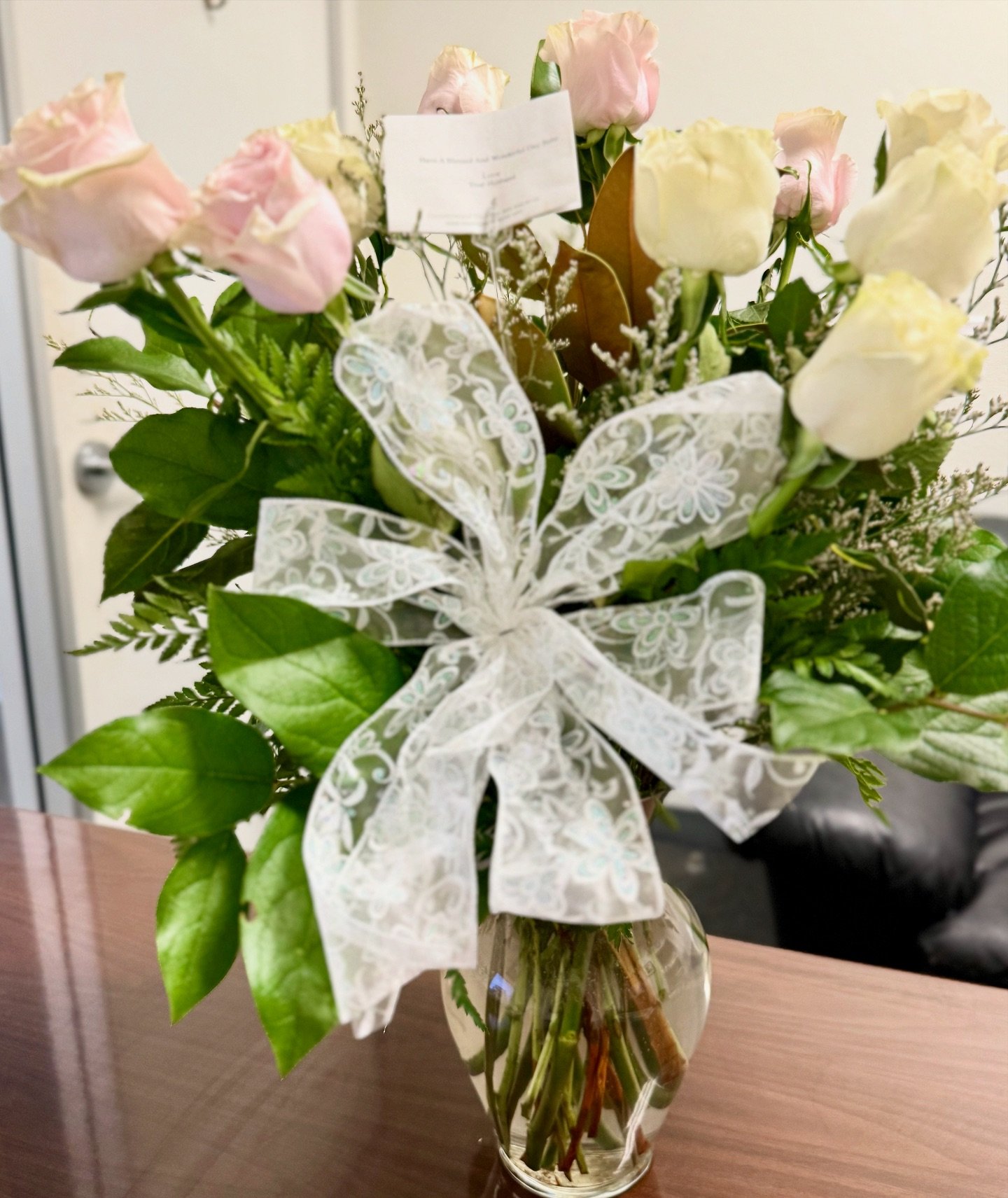 Feeling so loved and appreciated today! My thoughtful husband had a beautiful bouquet of roses delivered to me at work. It was such a wonderful surprise that brightened my whole day. I&rsquo;m so lucky to have such a caring partner. ❤️