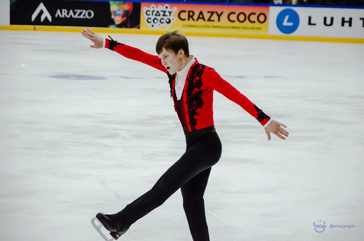 Mikhail Kolyada (RUS) performs his FS at Finlandia Trophy ( Photo credit: @daejangie )