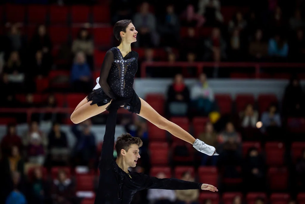 Natalia Zabiiako and Alexander Enbert (RUS) in action ( Photo credit: ISU )